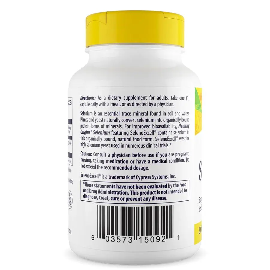 Селен Healthy Origins Selenium 200 mcg 180 капсул для підтримки імунної системи - фото 3