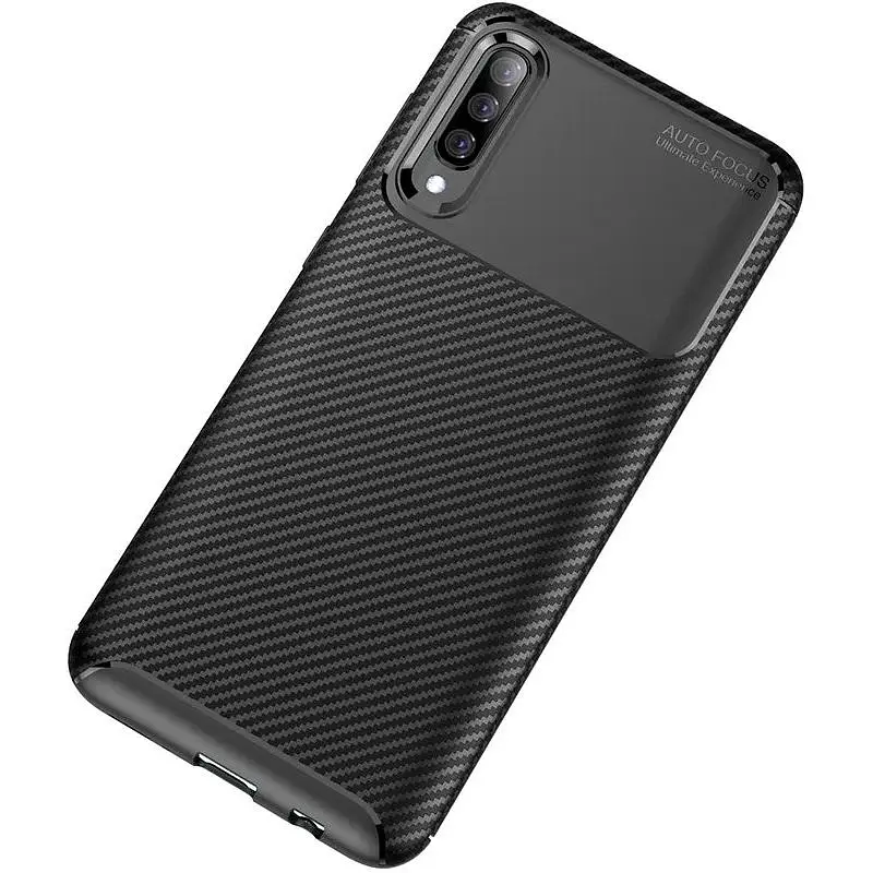 Чохол-накладка Toto TPU Carbon Fiber 1.5 mm Case Samsung Galaxy A70 Black - фото 3
