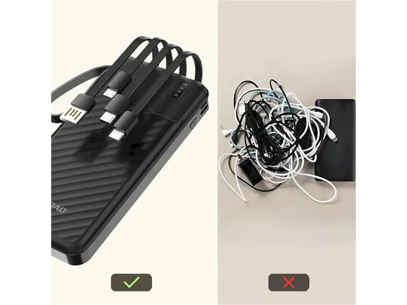 Зовнішній акумулятор (Power Bank) Dudao K11 10000mAh Black - фото 7