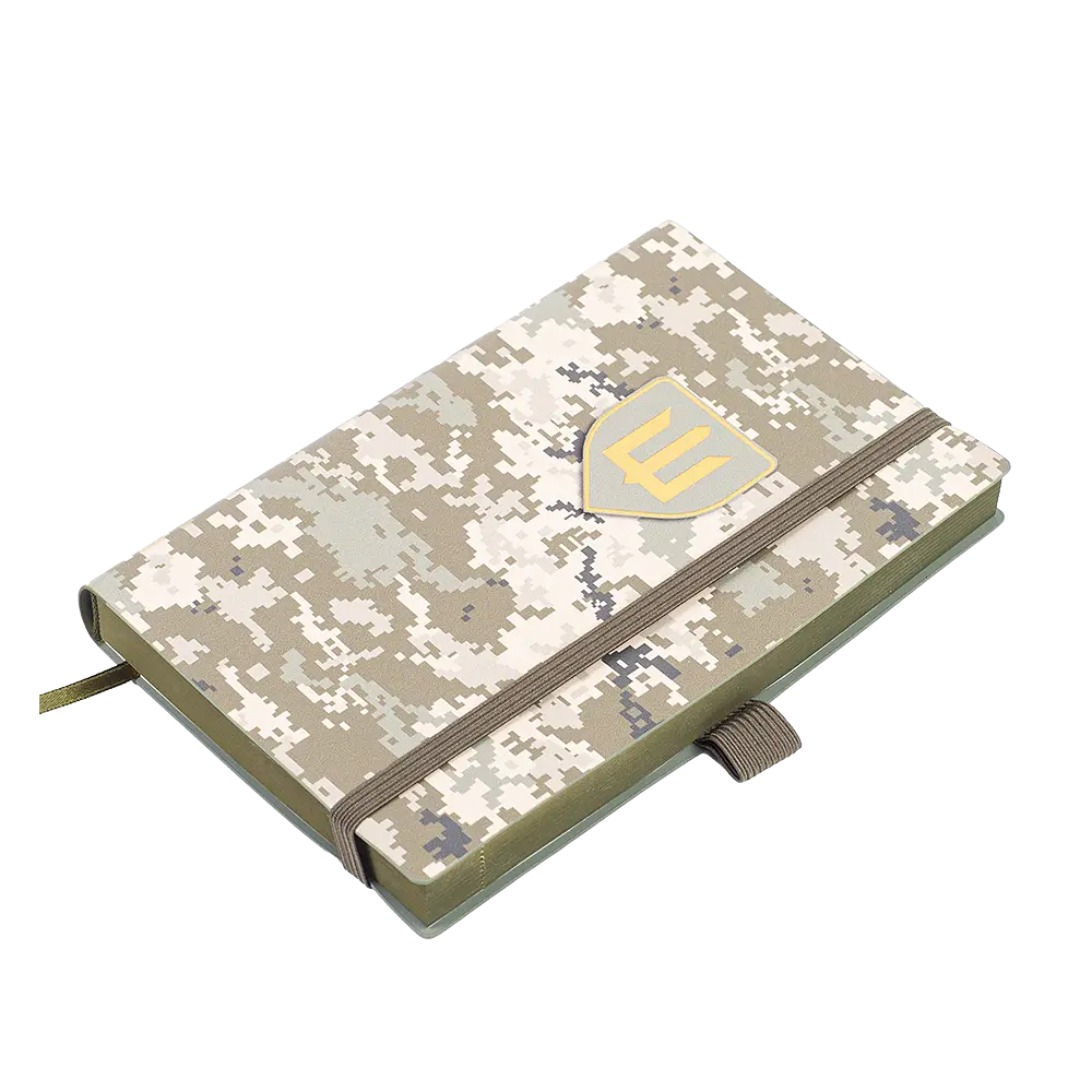 Щоденник недатований Buromax Military A6 штучна шкіра 336 сторінок світло-зелений (BM.26300-15) - фото 2