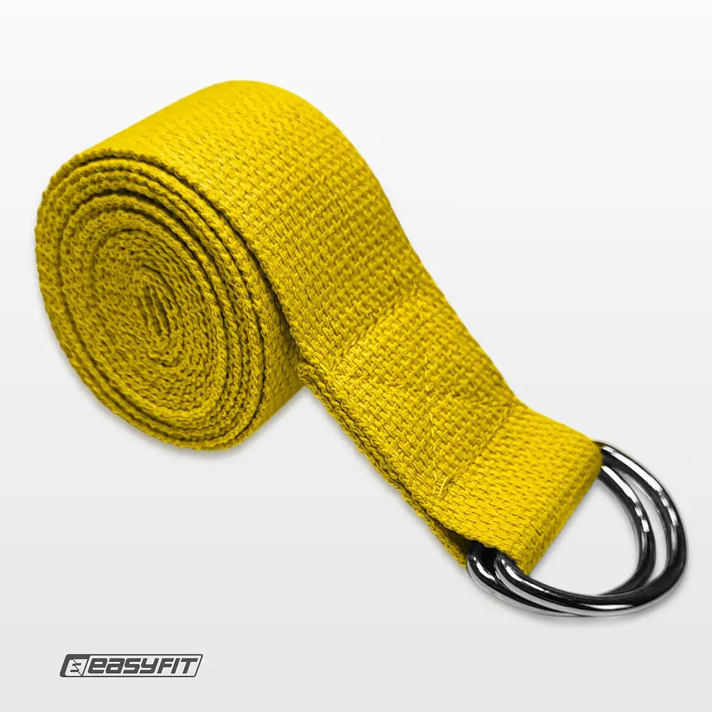 Ремінь для йоги EasyFit жовтий - фото 3