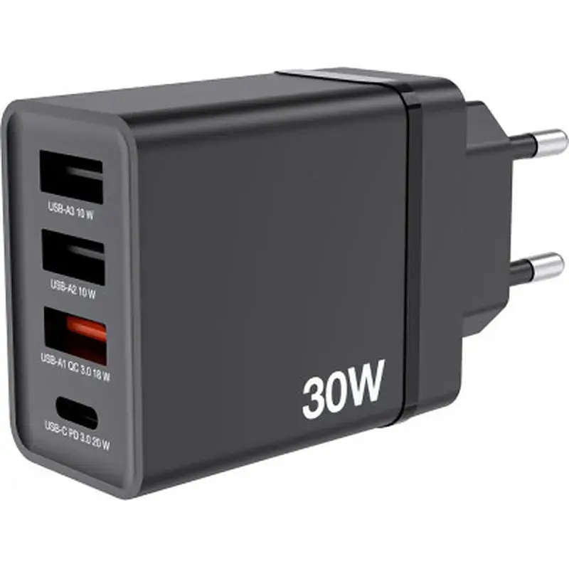 Зарядний пристрій Verbatim USB 30W PD3.0 4-ports black (49700) - фото 4