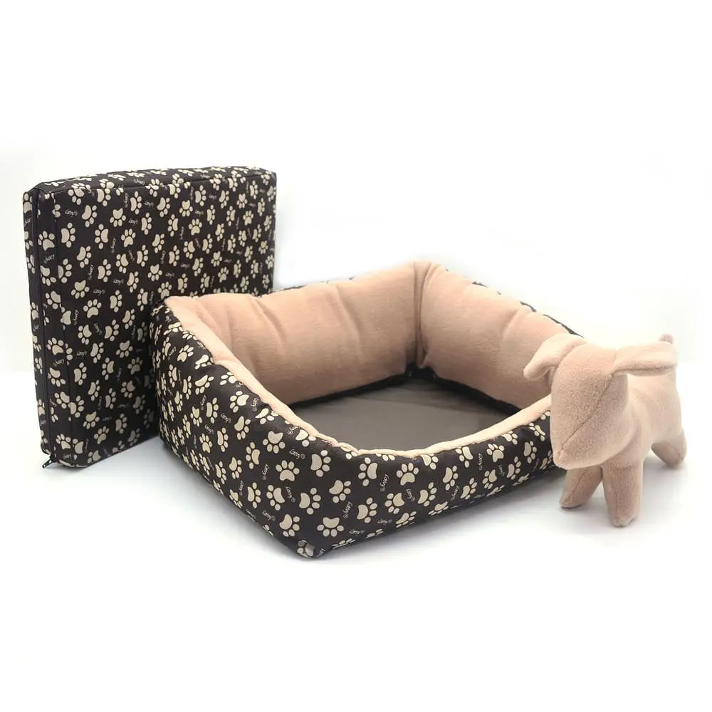 Лежак для собак та котів Zoo-hunt Глорія коричневий №3 430х540х215 мм - фото 3