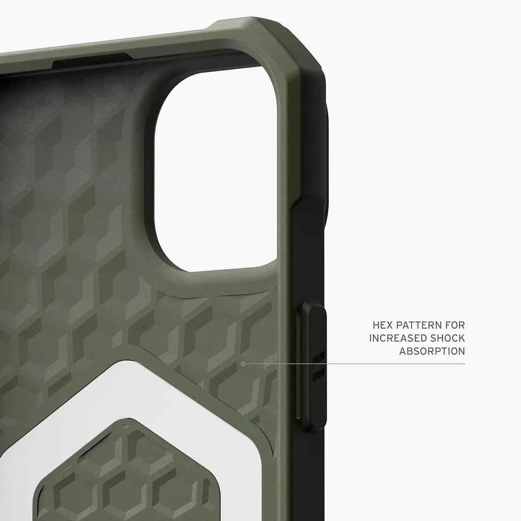 Оригинальный противоударный чехол для Iphone 15/14/13 UAG Essential Armor MagSafe Olive Drab 114288117272 - фото 7