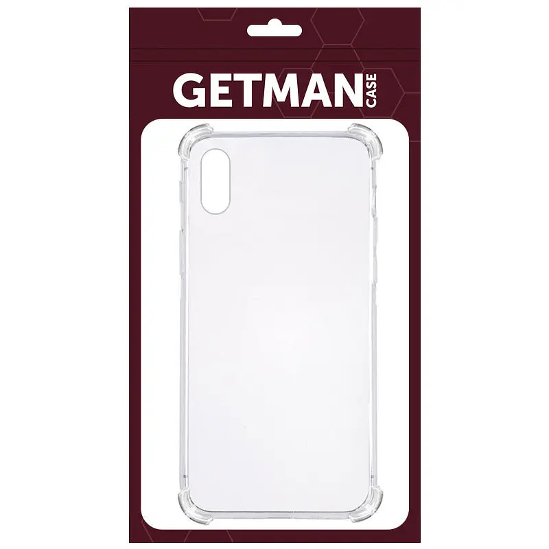 TPU чохол GETMAN Ease logo посилені кути для Apple iPhone X / XS (5.8) Безбарвний (прозорий) - фото 2