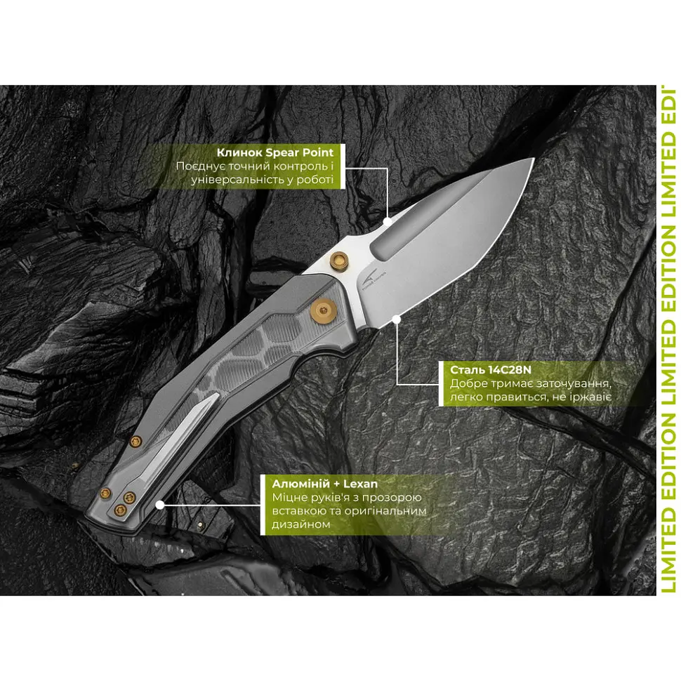 Ніж складаний туристичний Civivi Wellmax (9.1 см) 14C28N / Aluminum сірий - фото 13