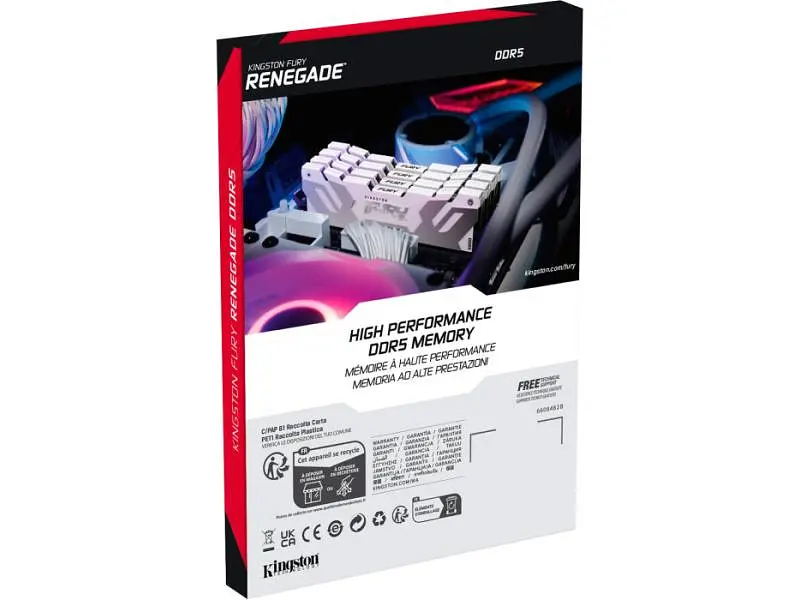Пам'ять для настільних комп'ютерів Kingston FURY 16 GB DDR5 8000 MHz Renegade White (KF580C38RW-16) - фото 6