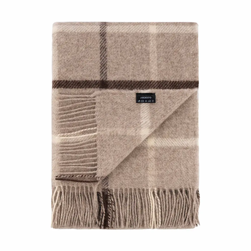 Плед Ardesto Leonardo Alpina 100% вовна бежевий 140 x 200 см (ART0702LM) - фото 5