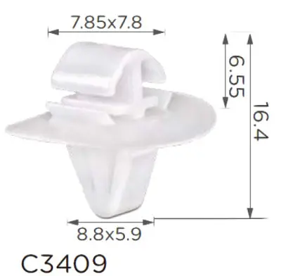 Кліпса кріплення молдингу Renault Opel Nissan 7703077420 Iveco (500339745) C3409 - фото 2