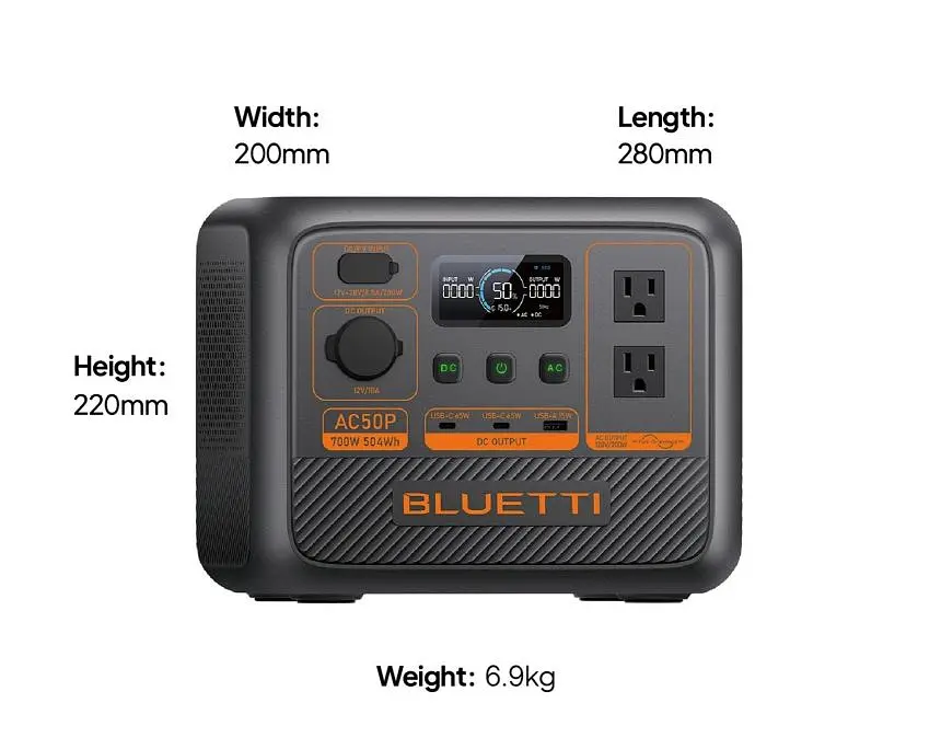 Зарядна станція Bluetti AC50P, 504Wh, 700W, LiFePO4_OEM - фото 5