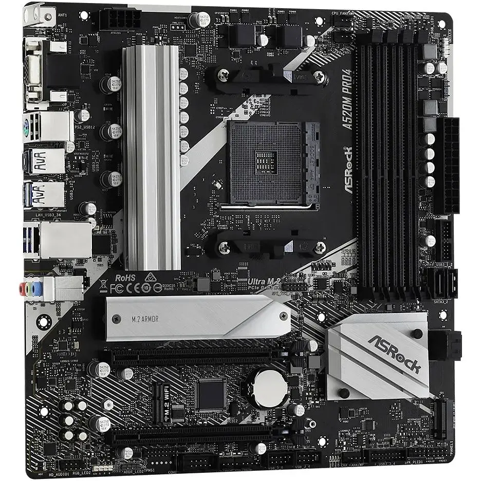 Материнская плата ASRock A520M Pro4 Socket AM4 - фото 4