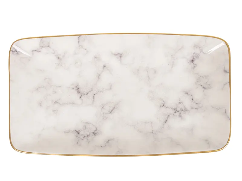Набор блюд Alba ceramics Marble 3 шт. серый (769-027) - фото 2