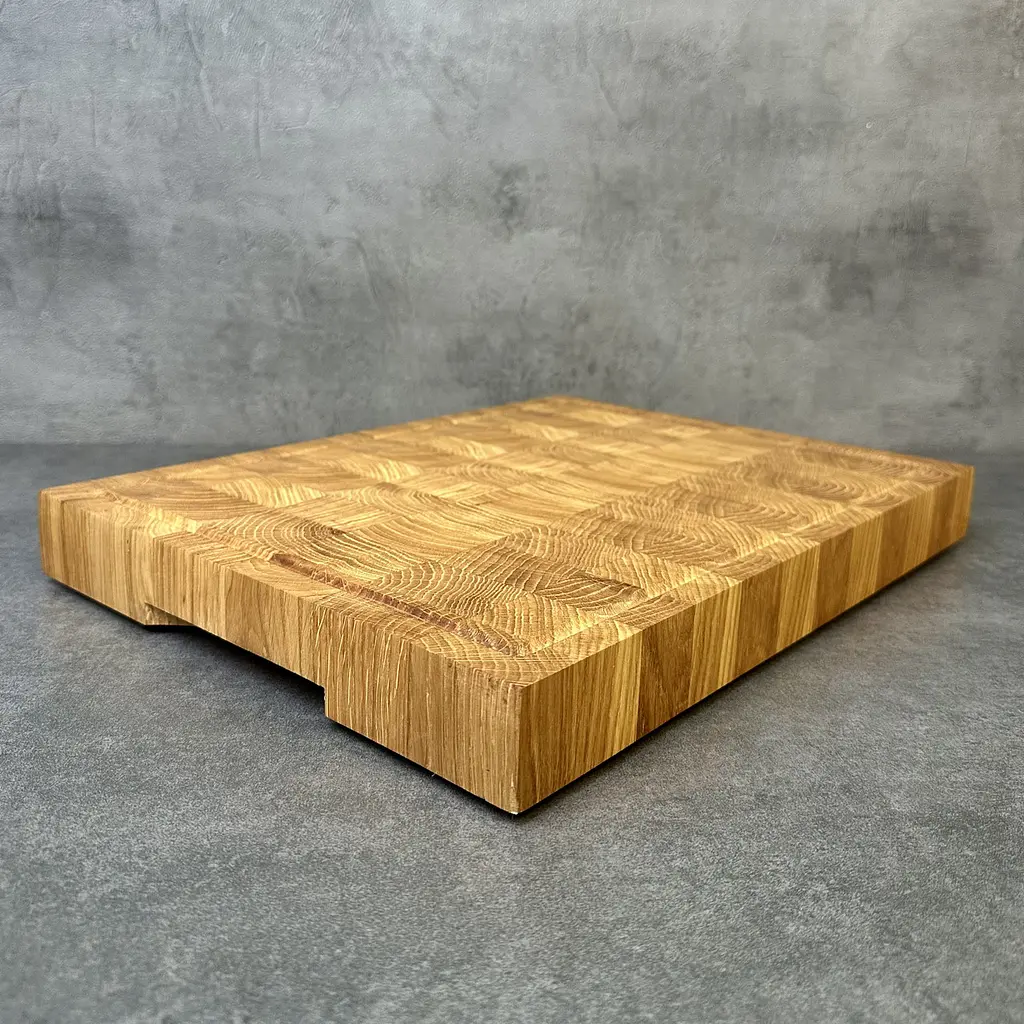 Дерев’яна торцева дошка з пазом з дуба 40 x 30 x 4 см - фото 2