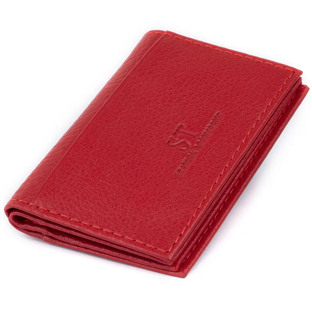 Візитниця-книга ST Leather 19214 червона - фото 5