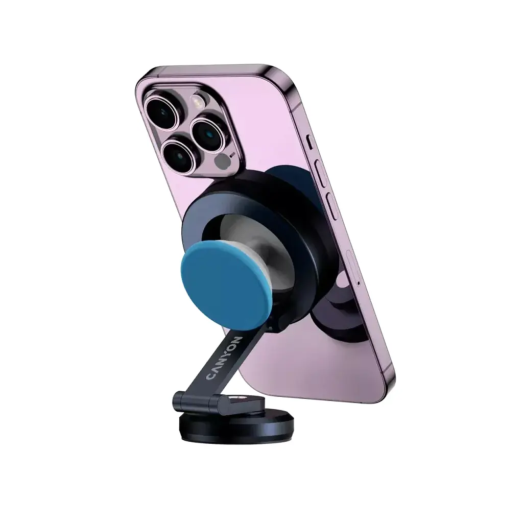 Універсальний автотримач Canyon Magnetic phone holder OnGrip 10 aluminum Black (CNS-CCHM10) - фото 7
