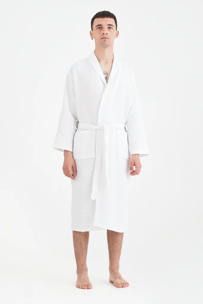 Халат Lotus Home - Waffle white 4XL - фото 4