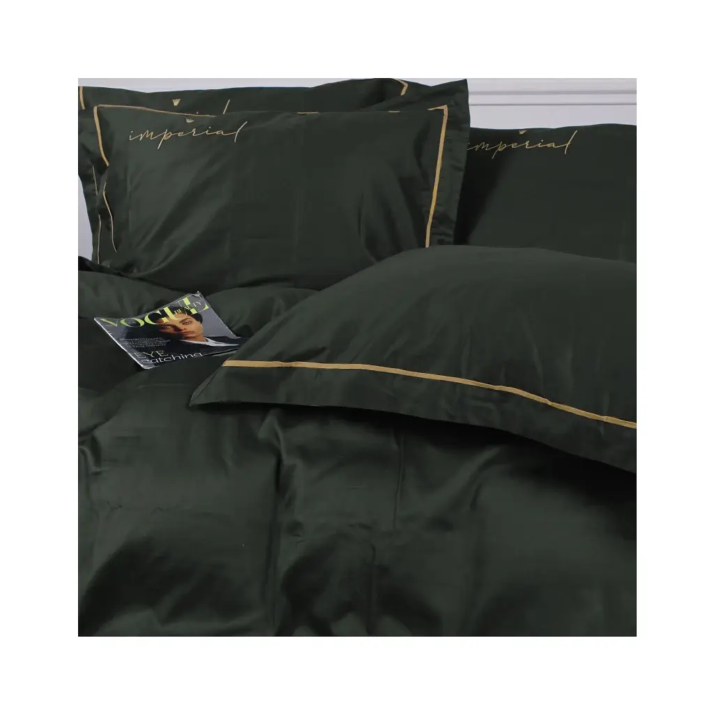 Постільна білизна MirSon Сатин Imperial Satin Emerald 220х240 King Size (2200008576233) - фото 6