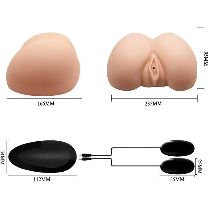 Мастурбатор Вагина и анус с двойной вибрацией Crazy Bull-Judy Vibrating, BM-009095Z-1, Телесный - фото 7