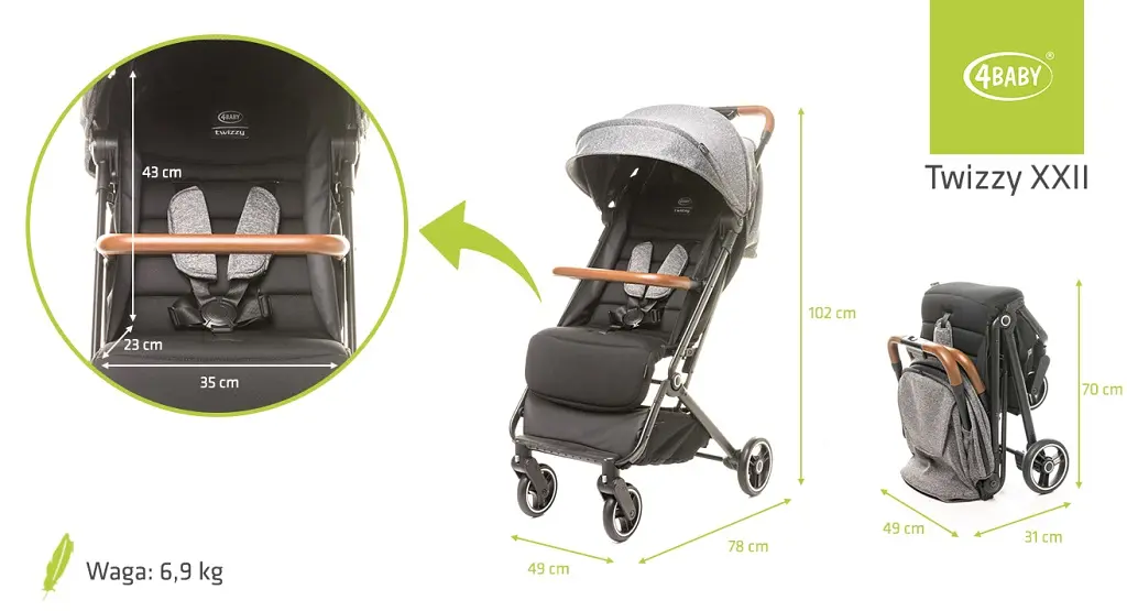 Прогулянкова коляска 4Baby Twizzy XXII Green - фото 3