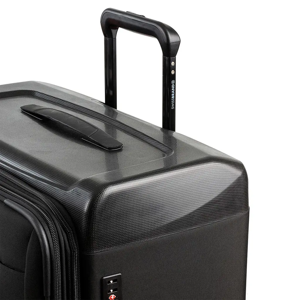 Чемодан Swissbrand Perth (L) Black (SWB_LYPER001L), Черный, Черный - фото 4
