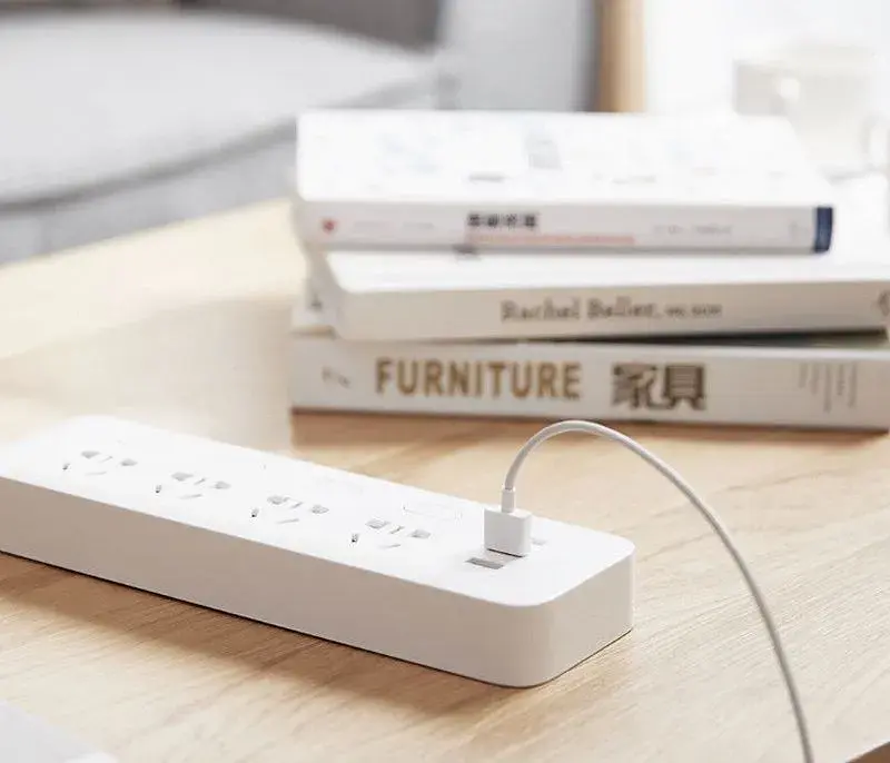Мережевий фільтр-подовжувач MiJia Power Strip 4 розетки + 3 USB-port 2m MJSWSKCXB-01QM NRB4023CN White - фото 3