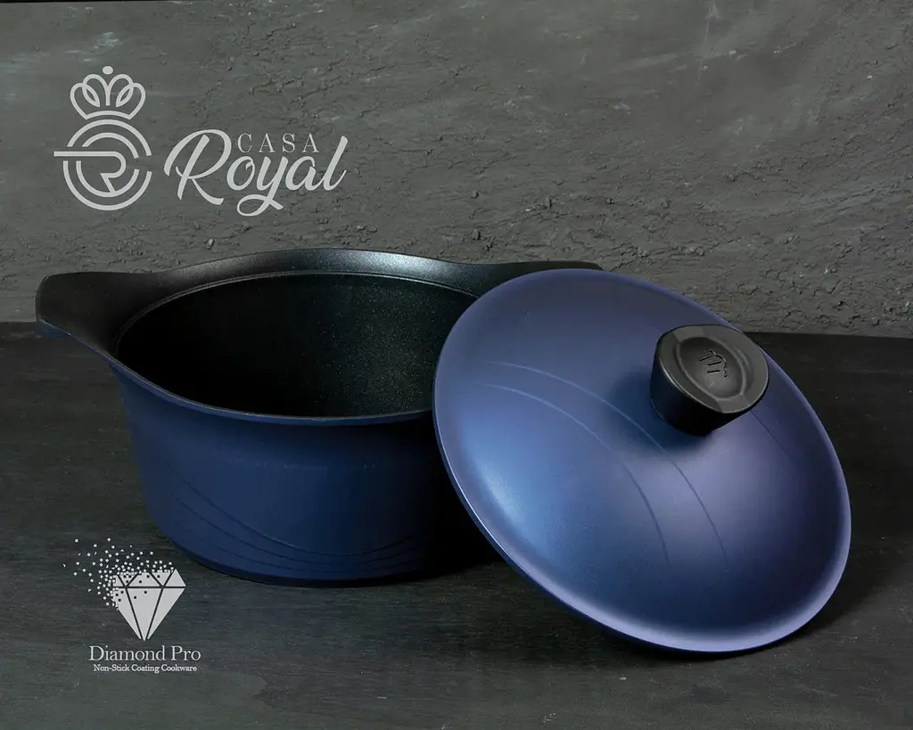 Каструля Casa Royal D-UKR 20400 "Gusto" 24см 4.5л Blue - фото 2