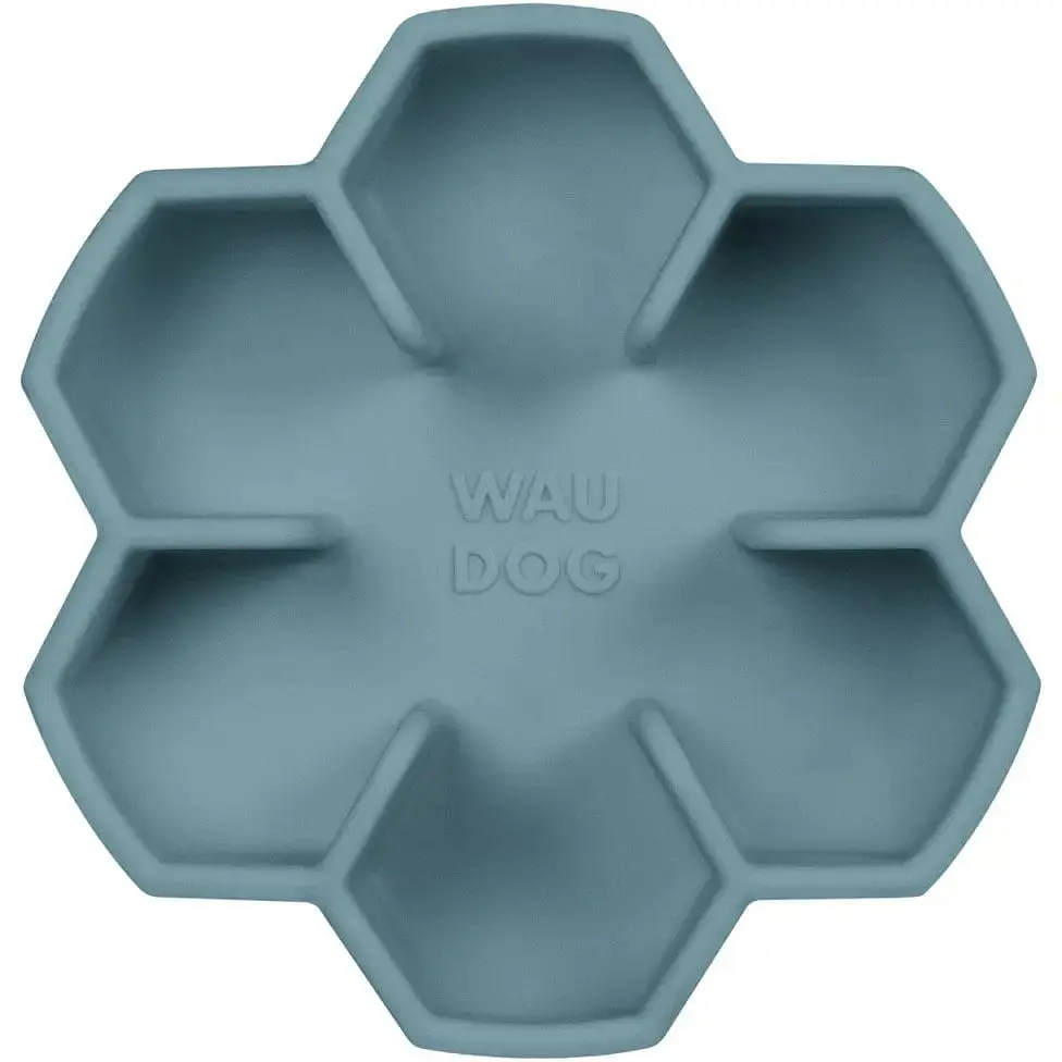 Миска собак та котів Waudog Silicone для повільного харчування 750 мл сіра - фото 2