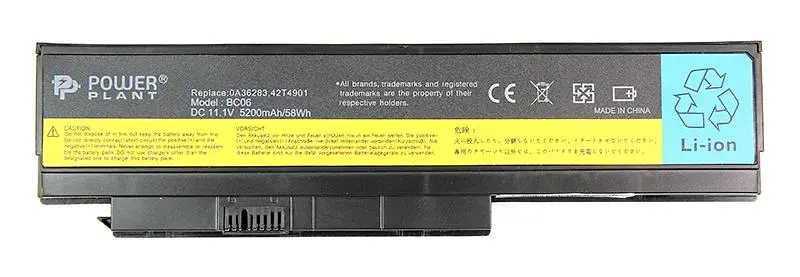 Акумулятор PowerPlant для ноутбуків IBM/LENOVO ThinkPad X230 (0A36281) 11.1V 5200mAh (NB480180) - фото 2