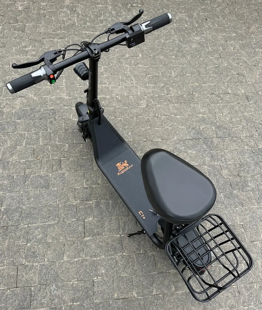 Электросамокат KUGOO Kirin C1+ Plus 18Ah 1000W черный, с усиленной корзинкой - фото 11