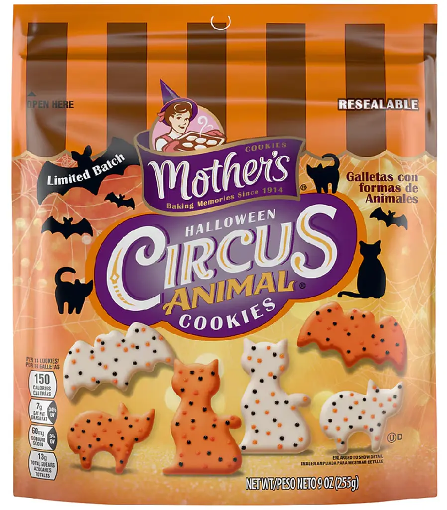 Печиво у формі тварин Mother's Halloween Circus Animal Cookies 255 г