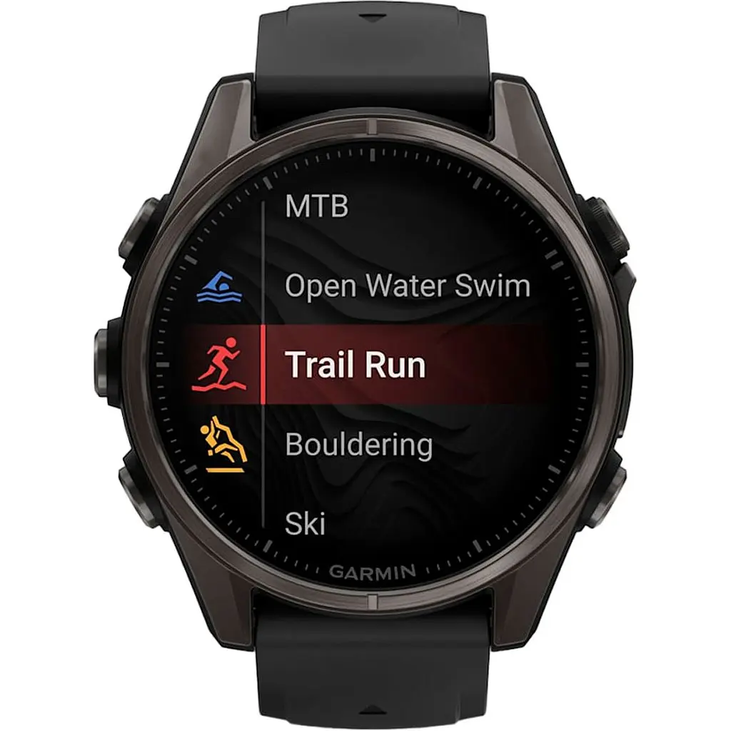 Смарт-годинник Garmin Fenix 8 AMOLED Sapphire 43mm Carbon Gray DLC Titanium with Black/Pebble Gray Silicone Band (010-02903-21) [115064] - фото 9