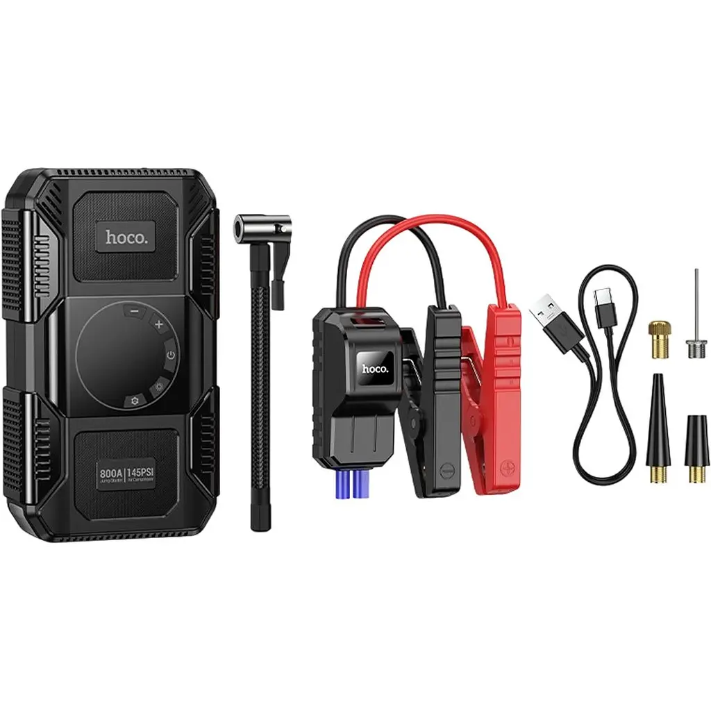 Пуско-зарядний пристрій Hoco QS6 8000mAh Black [170371] - фото 6