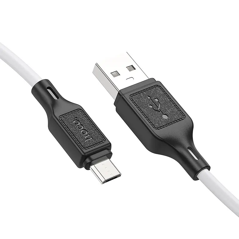 Кабель Hoco X90 Cool silicone USB to MicroUSB (1 м) Белый - фото 3