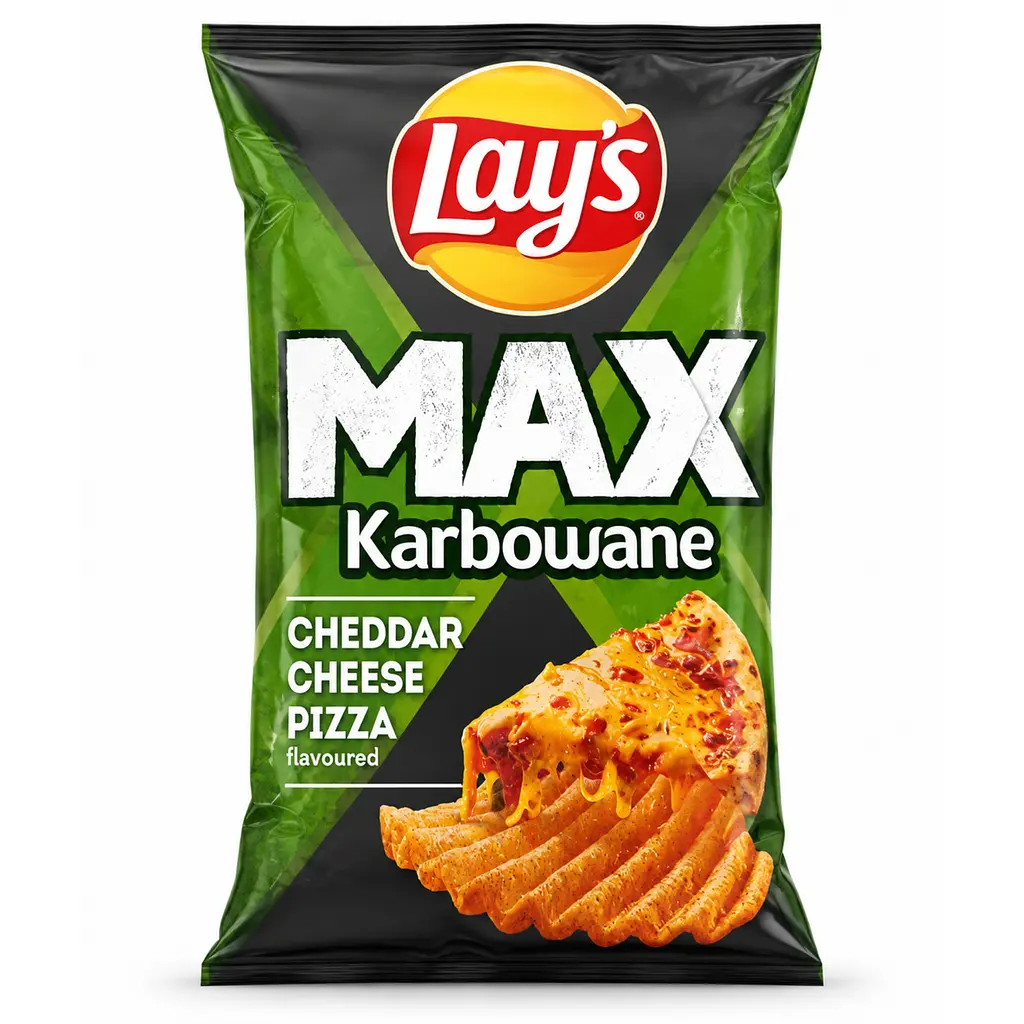 Чіпси Lay’s MAX Karbouane зі смаком піци з сиром чеддер 120 г