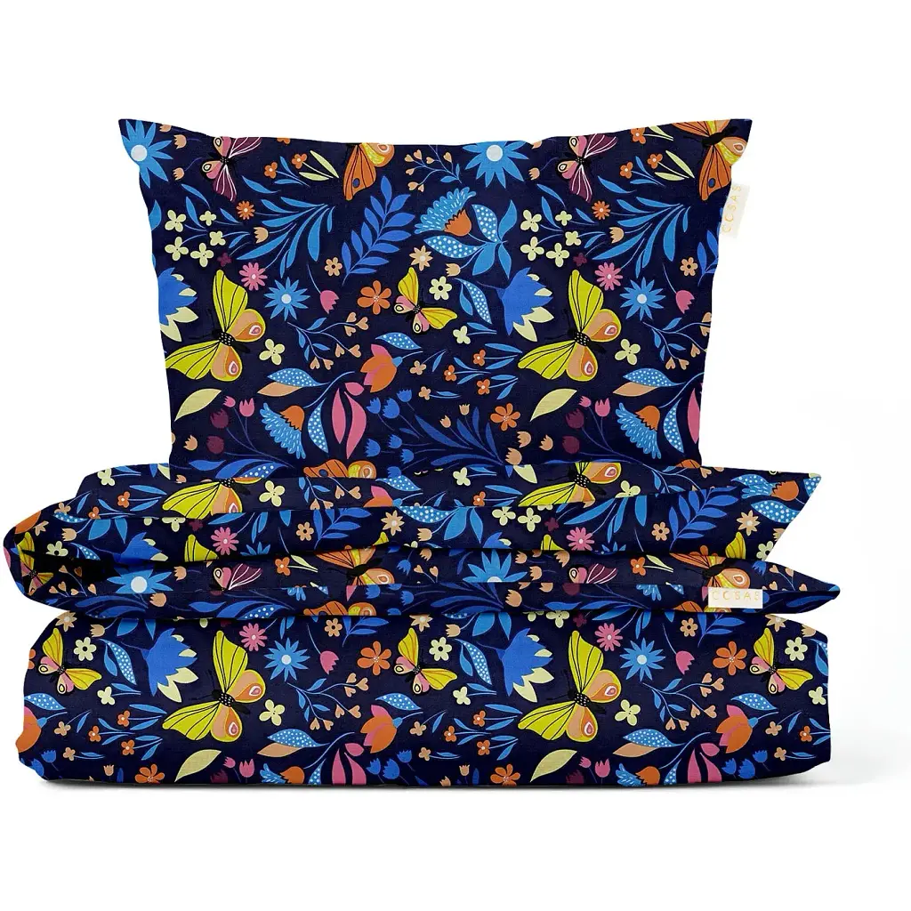 Комплект постільної білизни Cosas підлітковий без простирадла FAIRY BUTTERFLY 155 x 215 см (ButterfliesBlue_155_2)