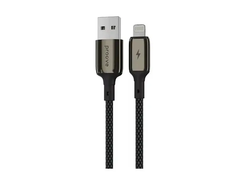 Кабель Proove Dense Metal Lightning 2.4A 1m Black (CCDM20001101)