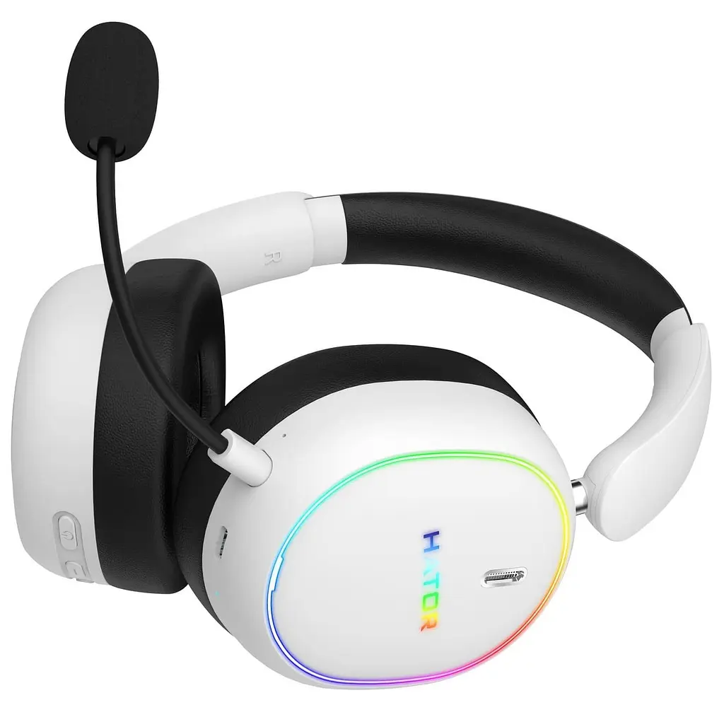 Ігрова гарнітура HATOR Phoenix 2 Hi-Res Wireless White (ESH41) - фото 3