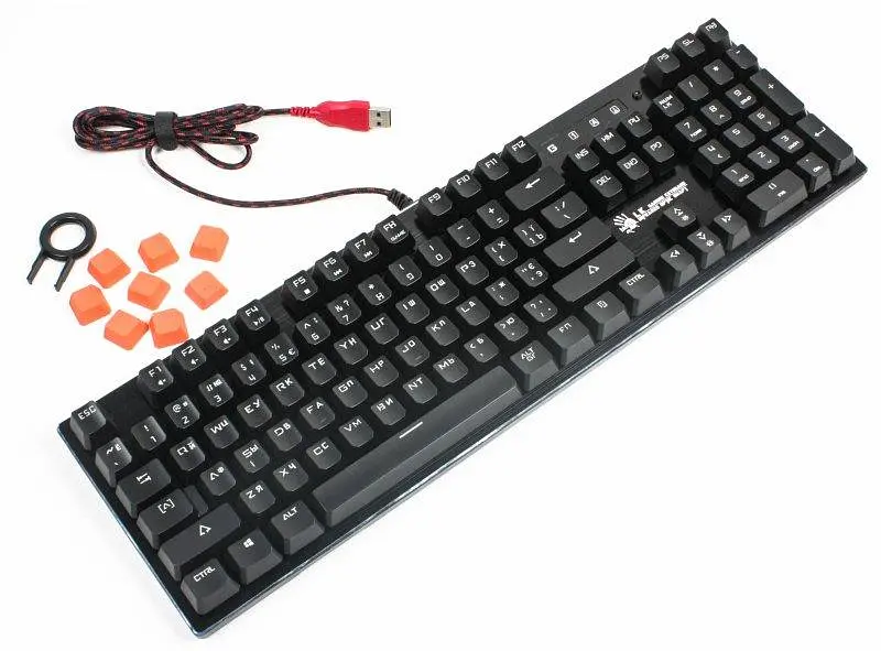 Клавиатура A4Tech Bloody B820R Red SW Black - фото 2