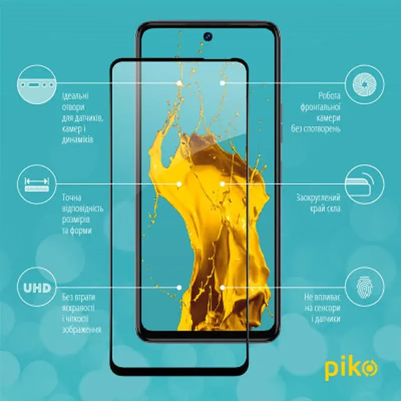 Скло захисне Piko Full Glue Tecno Camon 18 (1283126529153) - фото 3
