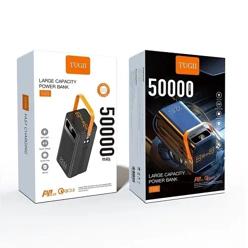Універсальна мобільна батарея 50000 mAh, TUGII Y105, Black, 22.5 Вт WUW teh0027639 - фото 7