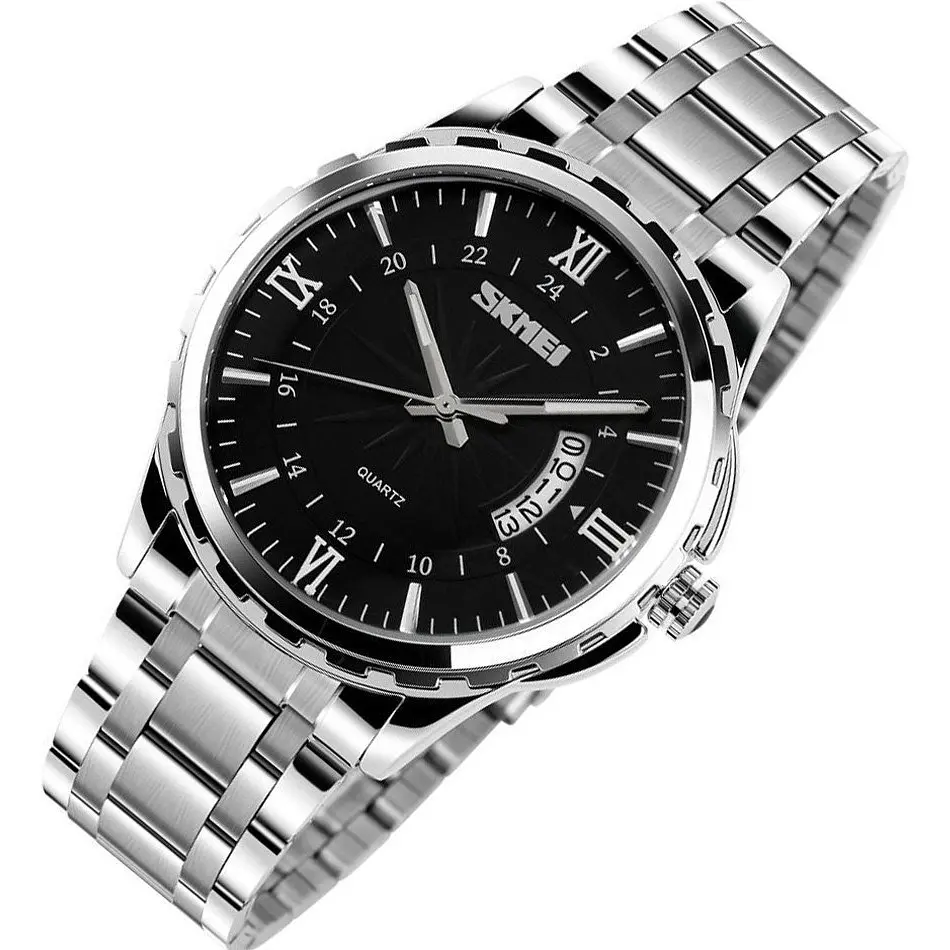 Наручний годинник чоловічий Skmei 9069 Silver - Black, 9069SIBK (12341) - фото 2