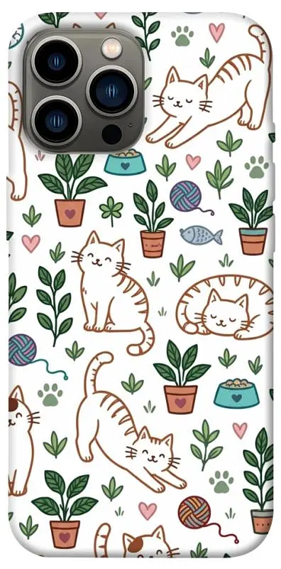 TPU чохол Demsky Cats pattern для Apple iPhone 12 Pro Max (6.7")