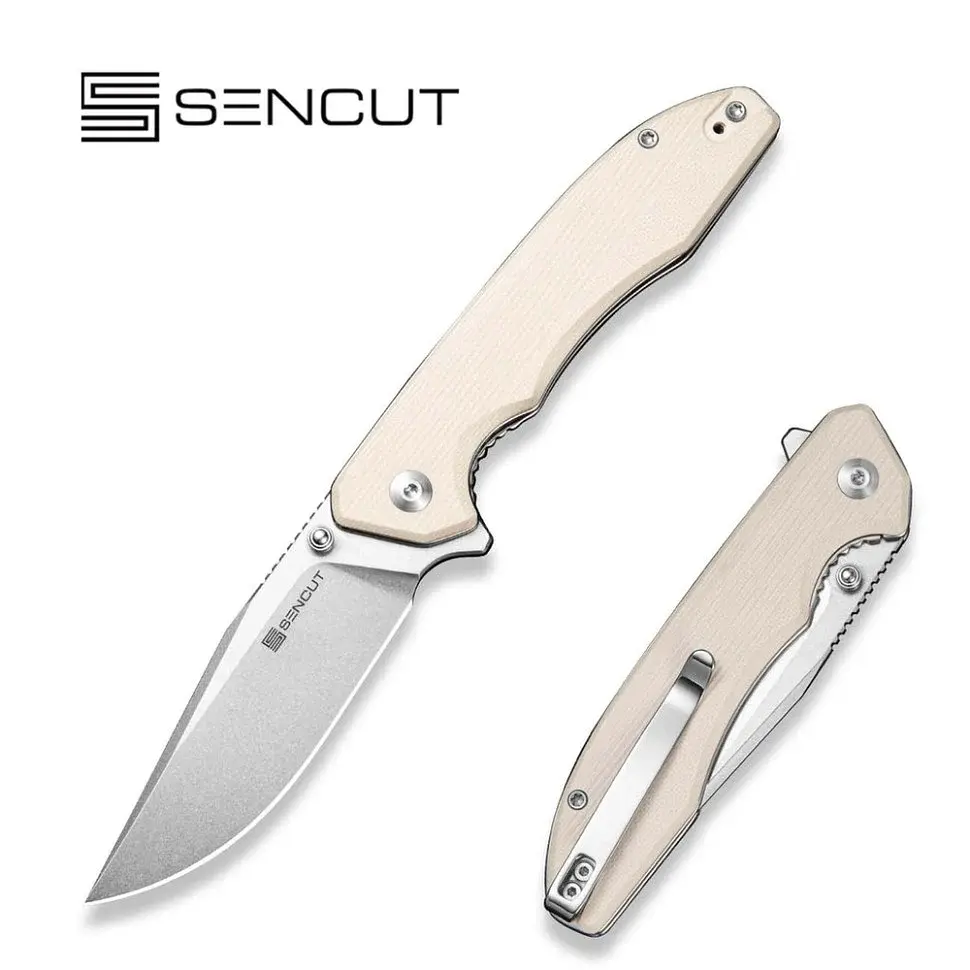 Складаний ніж Sencut Sylor S25056-2 D2 G10 202 мм бежевий - фото 8