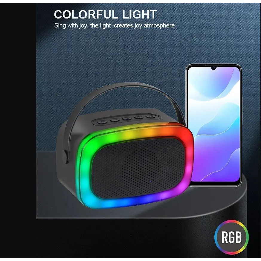 Портативна колонка караоке Kisonli G21 Bluetooth 1800 mAh 5 Вт, 1 мікрофон, Black - фото 2