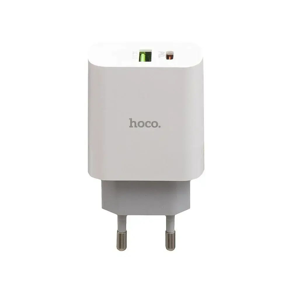 Мережевий зарядний пристрій HOCO C80A Rapido PD20W+QC3.0 charger(EU) Білий - фото 2