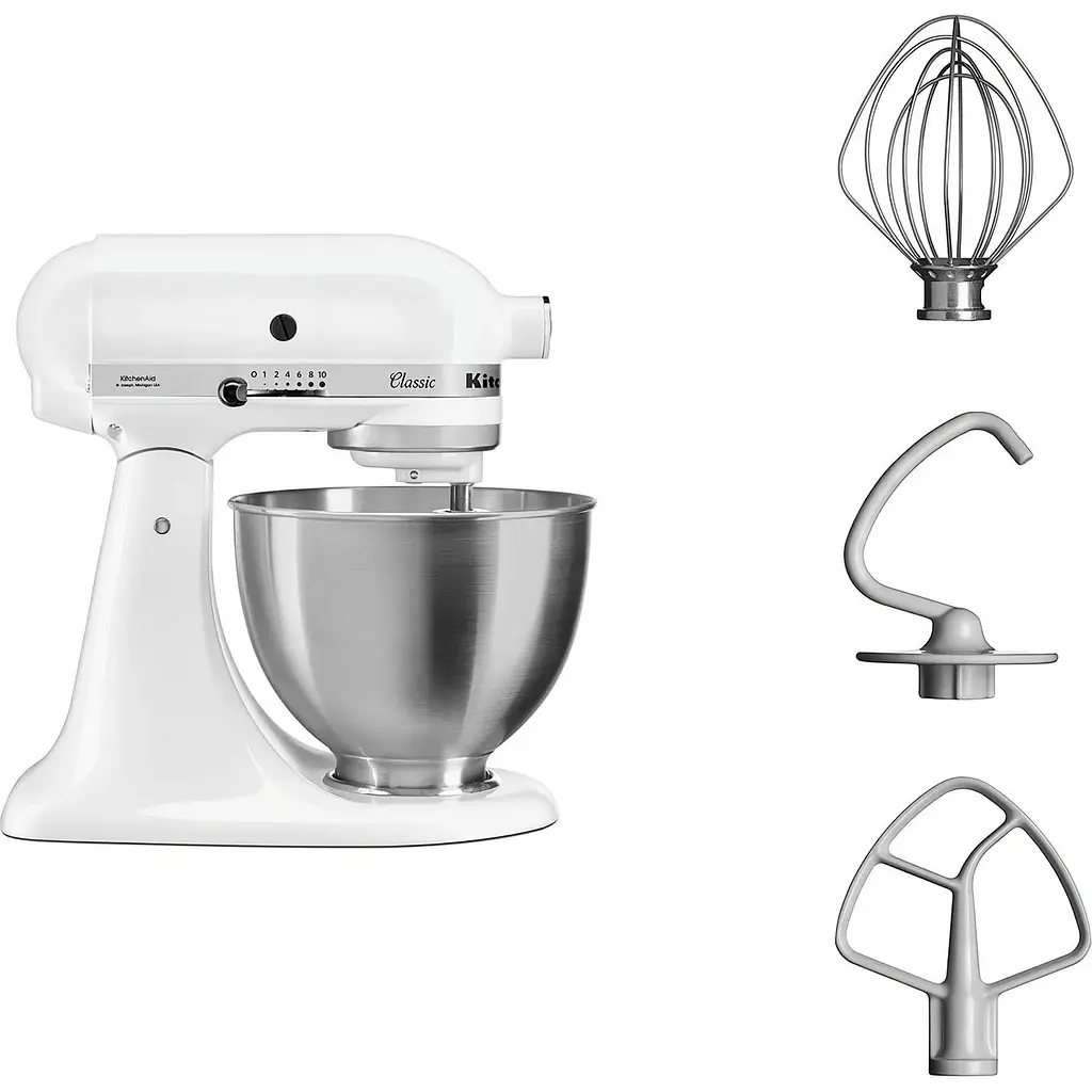 Планетарный миксер KitchenAid Classic 5K45SSEWH White [126225] - фото 2