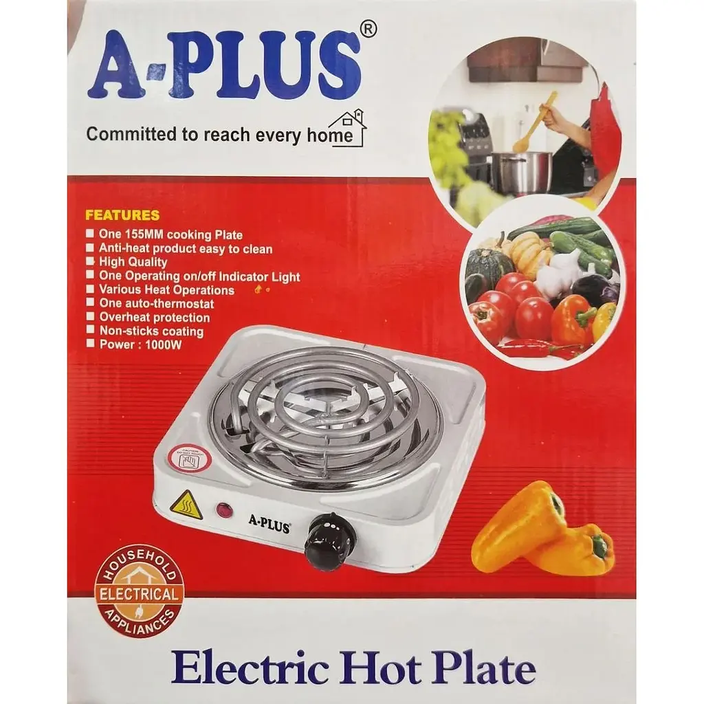Плита одноконфоркова спіральна кухонна A-Plus настільна переносна 1000 Вт - фото 6
