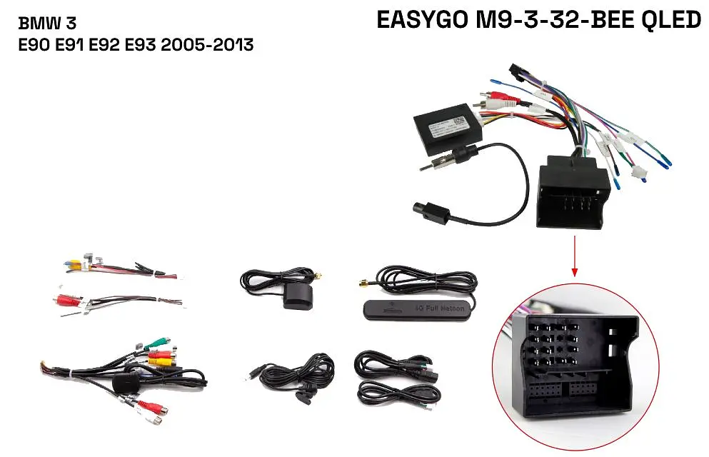 Штатна автомагнітола EasyGo M9-3-32-BEE QLED BMW 3 E90 E91 E92 E93 2005-2013 - фото 2