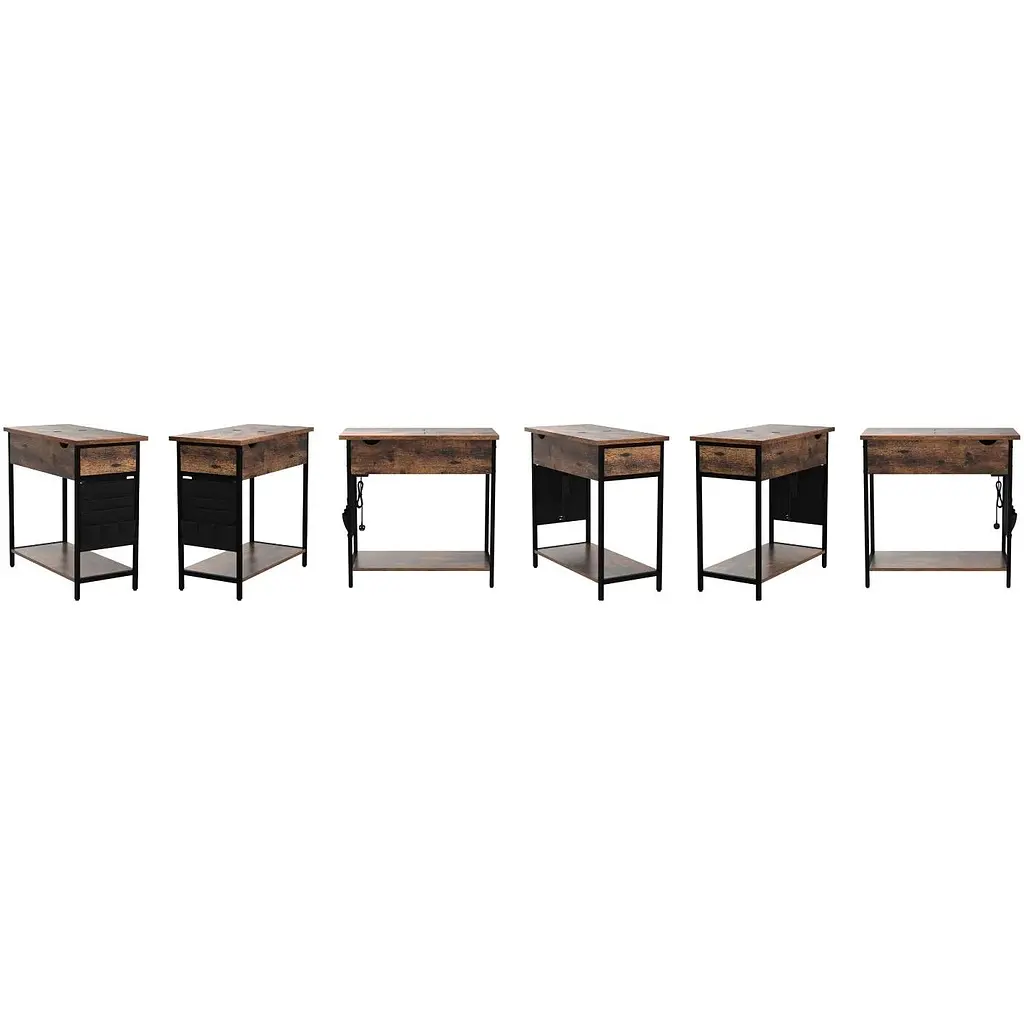 Журнальный столик Leobert Olmi USB вход + розетка в стиле Loft 60x31.5x60 см - фото 6