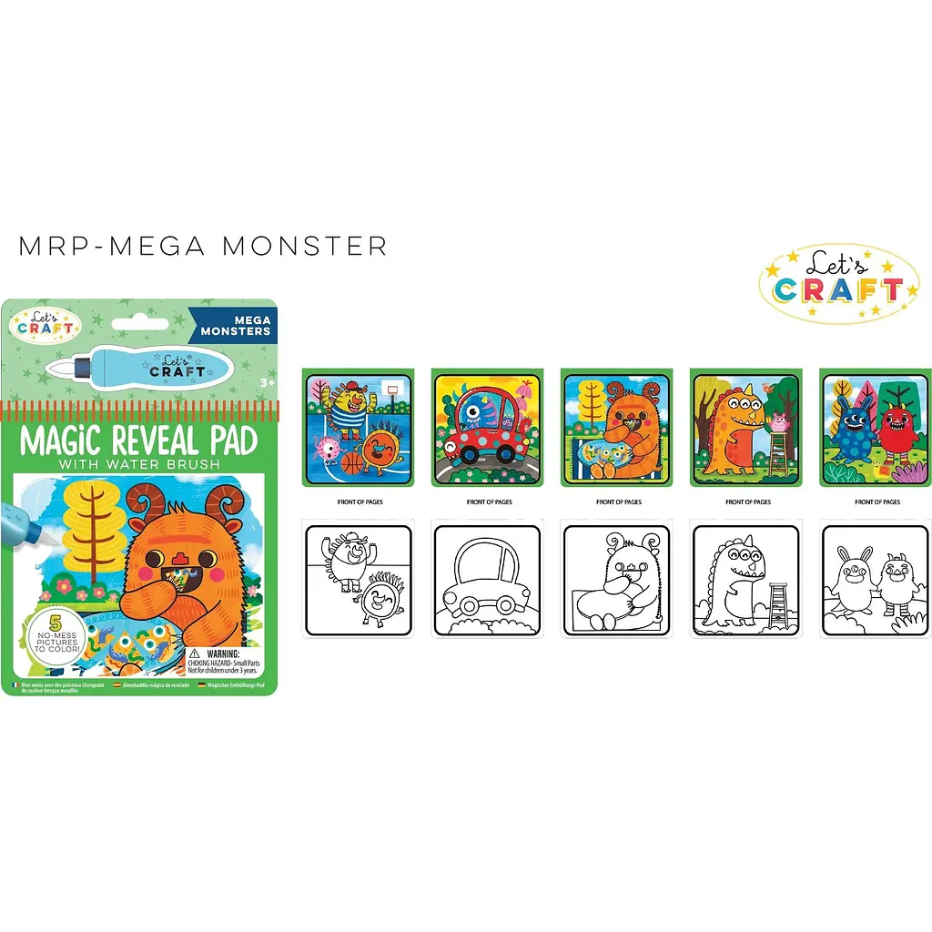Уценка. Водные раскраски Let's Craft Волшебные преобразования Монстры (MRP017) - фото 3